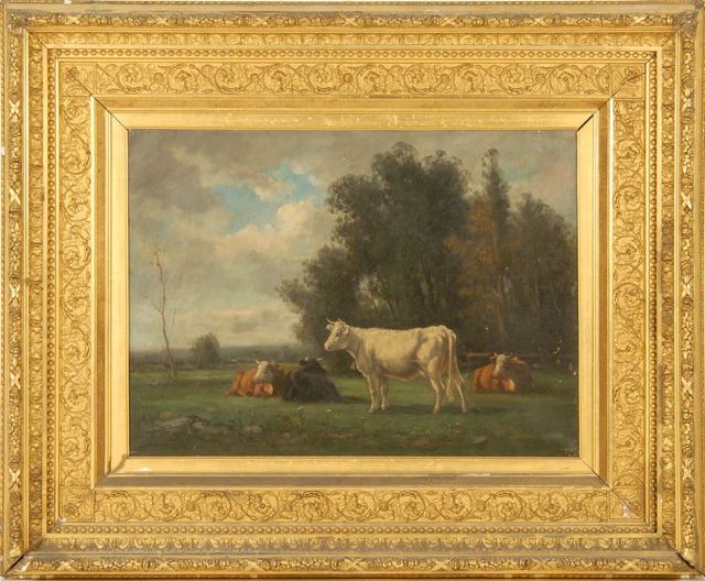 Appraisal: WILLIAM PEARSONAmerican Late th CenturyCows in a pasture Signed and