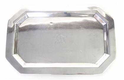 Appraisal: Sterling silver tray th century