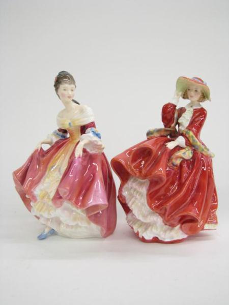 Appraisal: Two Royal Doulton porcelain figures including Southern Bell HN Top