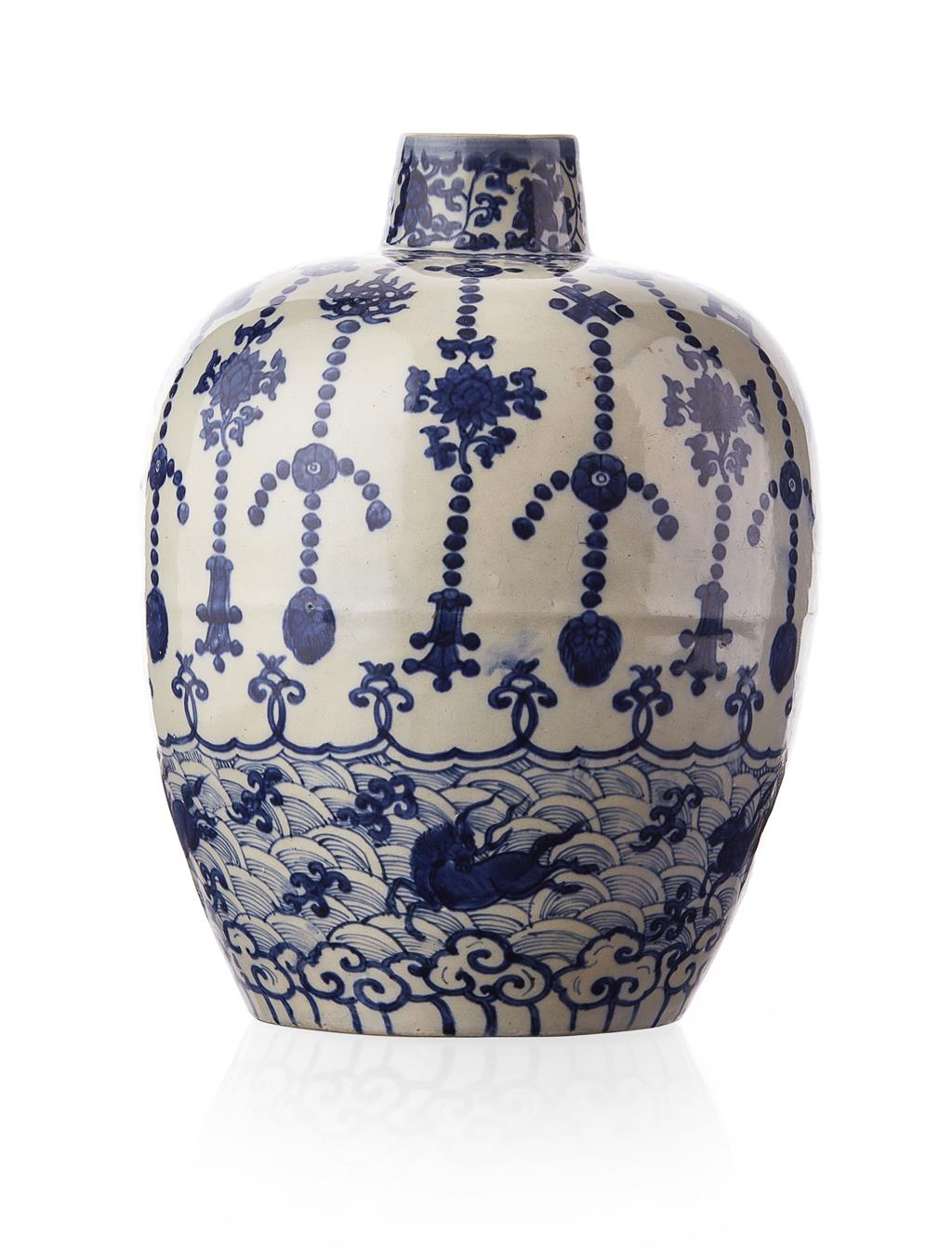 Appraisal: RARE BLUE AND WHITE JAR JIAJING MARK AND OF THE