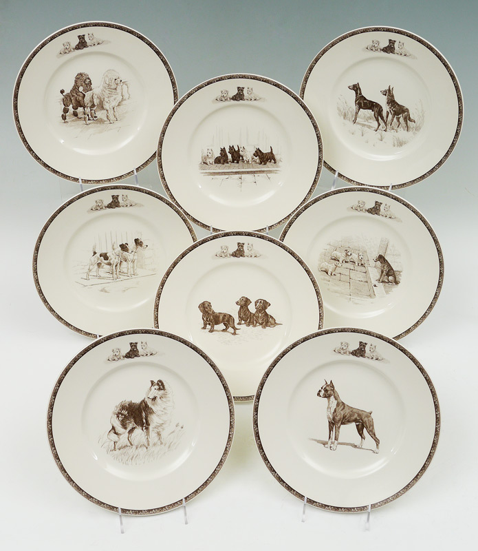 Appraisal: WEDGWOOD NON-SPORTING TERRIER AND WORKING DOG PLATES Set of each