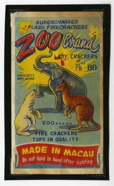 Appraisal: Zoo Brand -Pack Lady Firecrackers Label Class Condition Excellent Size