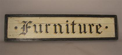 Appraisal: Painted Furniture Trade Sign th c H in x L