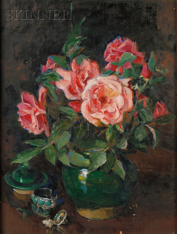 Appraisal: Florence Julia Bach American - Still Life with Roses Unsigned