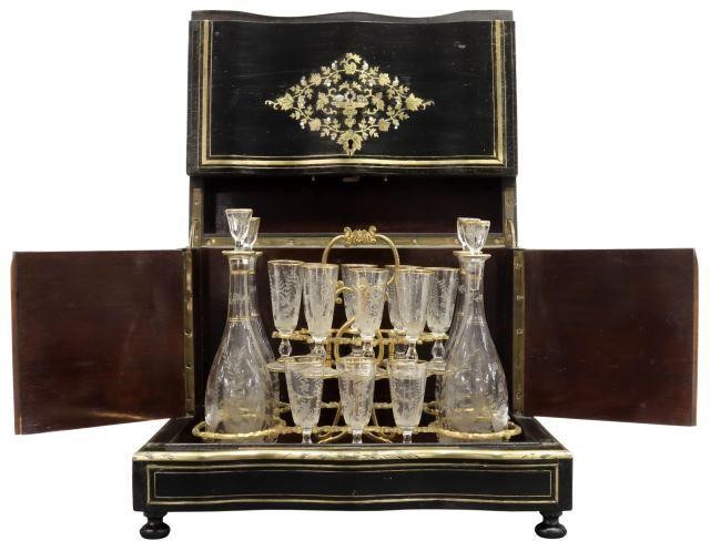 Appraisal: French Napoleon III period cave a liqueur late th c