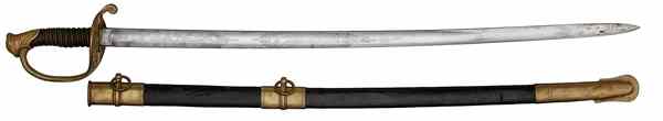 Appraisal: Foot Officer's Sword Model blade with etched panels shagreen and