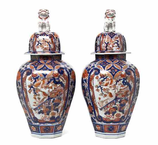 Appraisal: A Pair of English Porcelain Vases of baluster form each