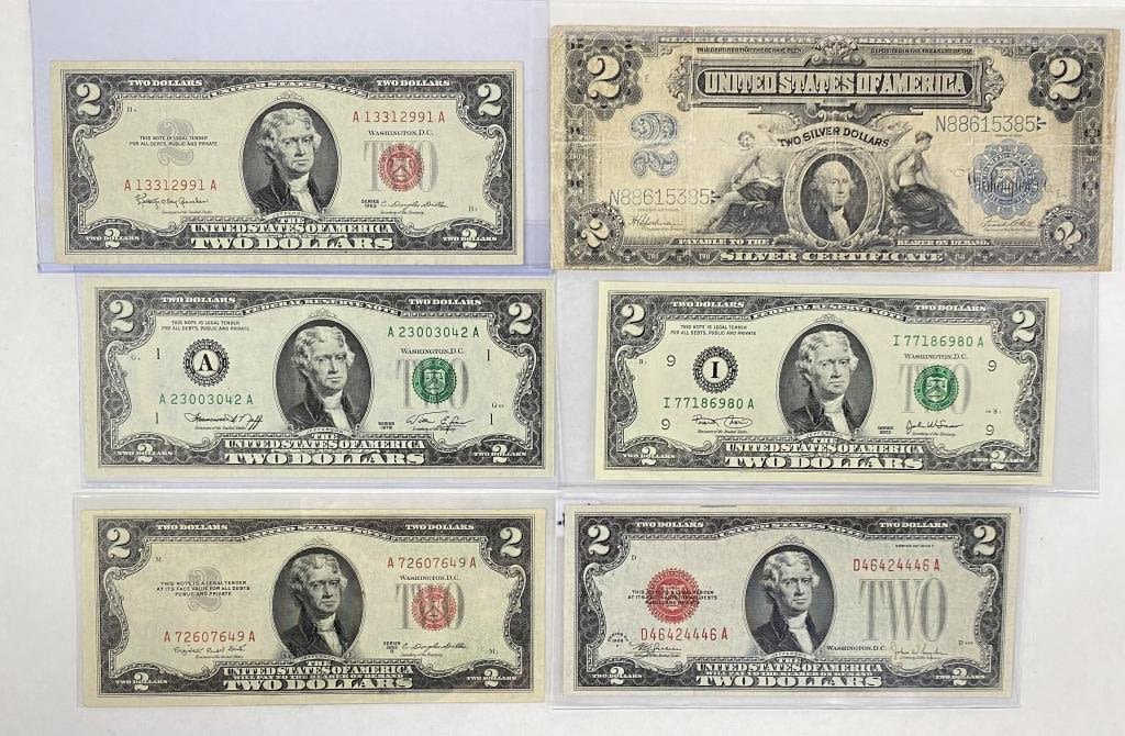 Appraisal: US Large Small Currency Type Set Large Silver Certificate -F