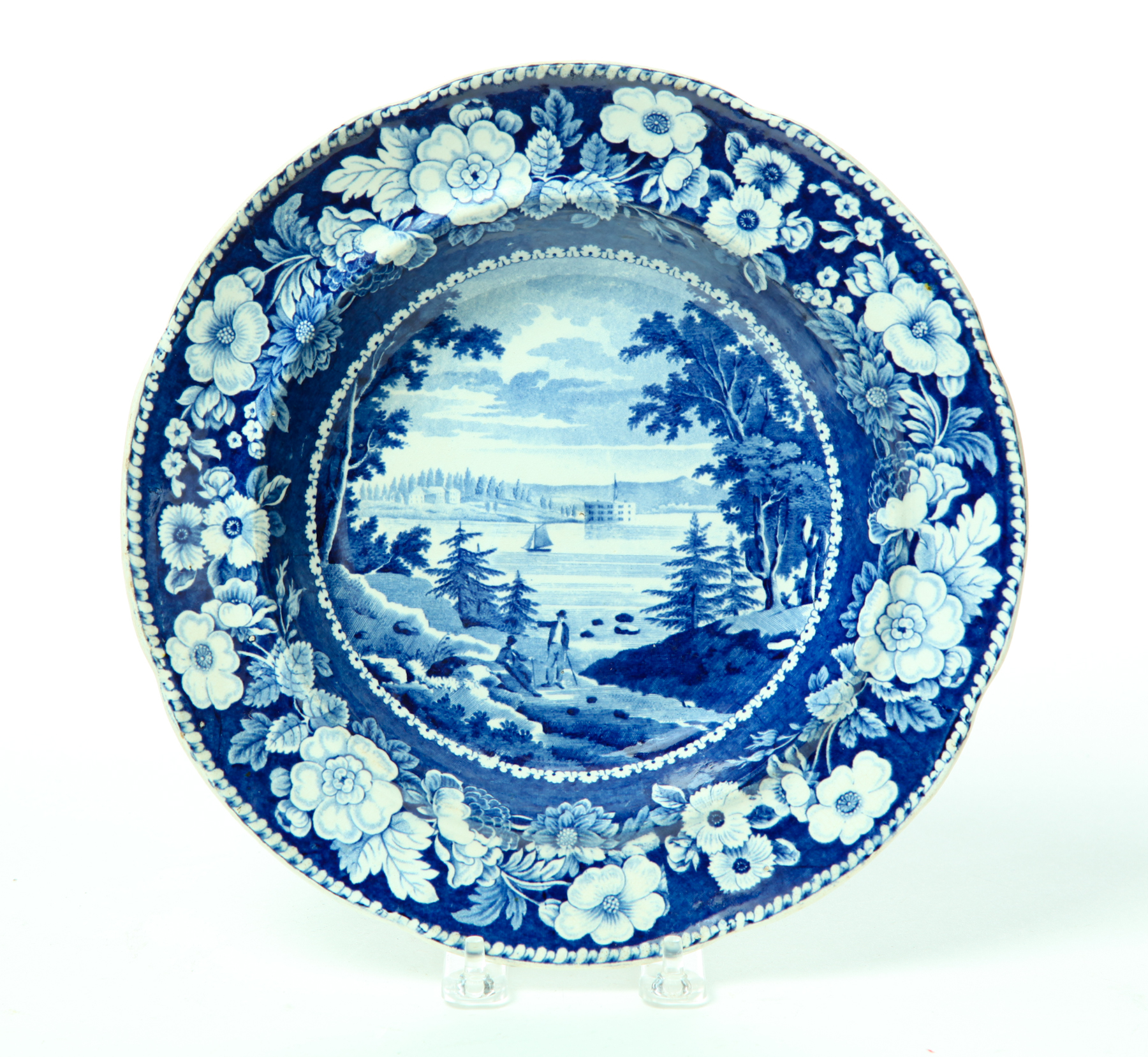 Appraisal: HISTORICAL BLUE STAFFORDSHIRE SOUP PLATE England st quarter- th century