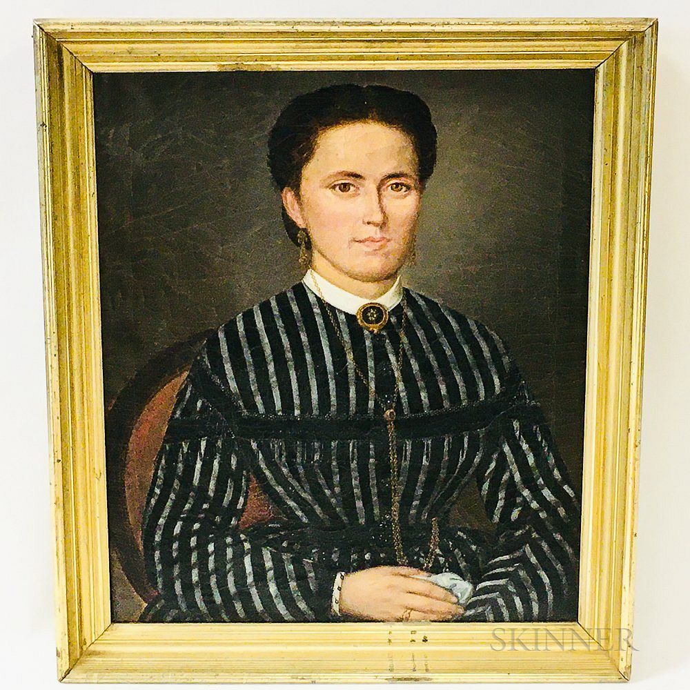 Appraisal: American School th Century Portrait of a Woman American School