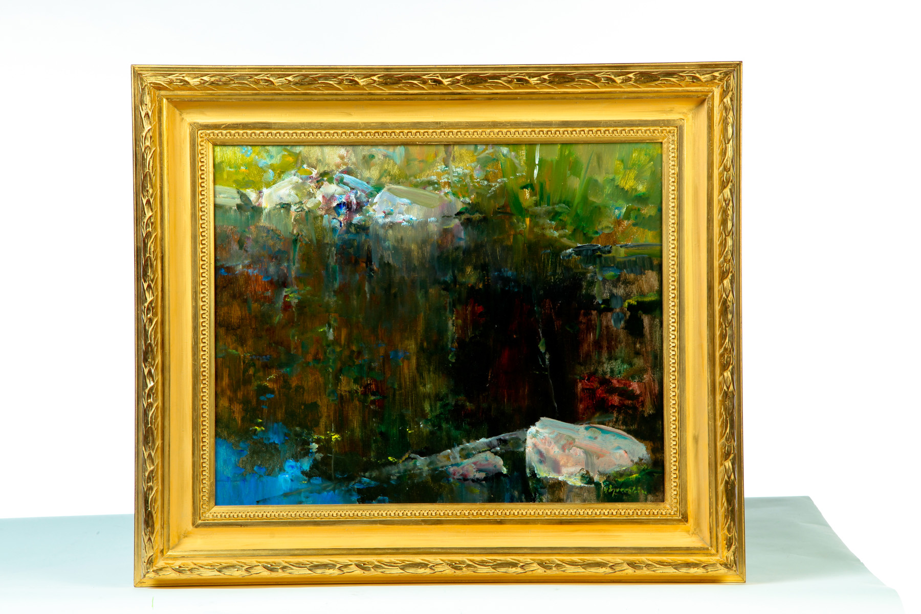 Appraisal: IMPRESSIONISTIC LANDSCAPE ON MASONITE American th quarter th century Bold