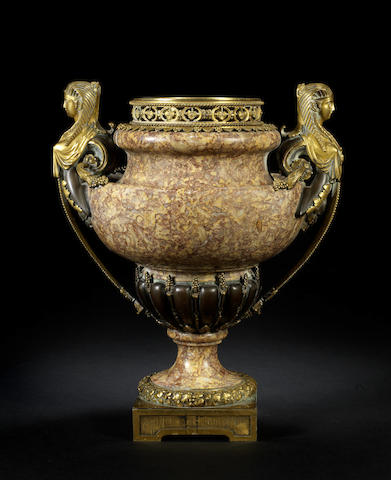 Appraisal: An Italian late th century Egyptian Revival gilt and patinated