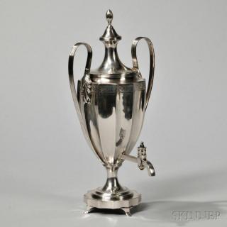 Appraisal: George III Sterling Silver Tea Urn London - Thomas Graham