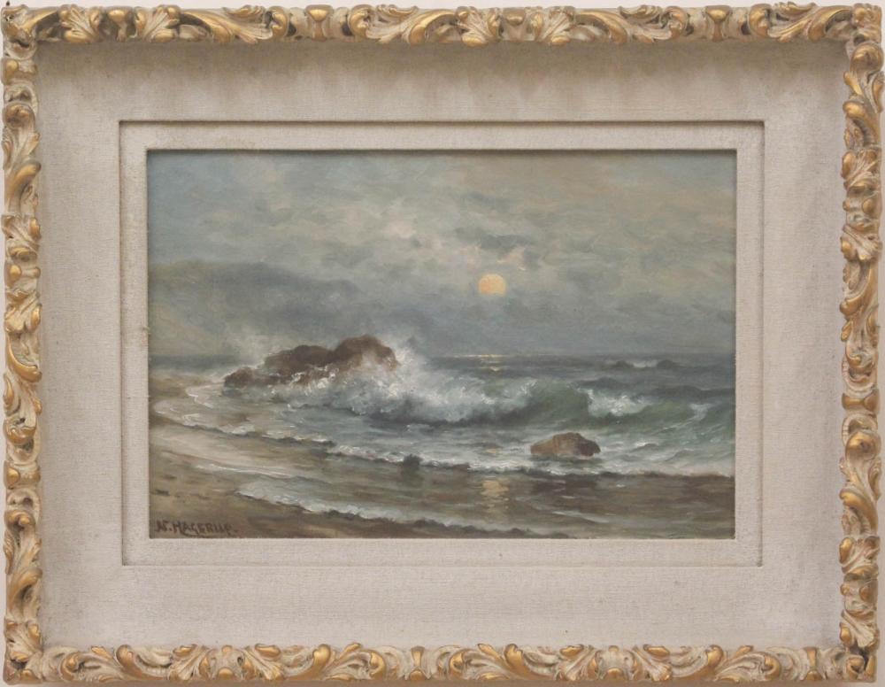 Appraisal: NELS HAGERUP San Francisco CA - oil on canvas seascape