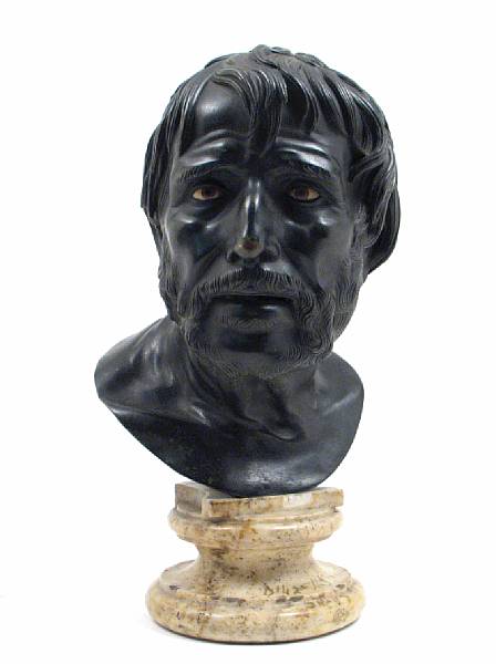 Appraisal: An Italian patinated bronze bust height in width in depth