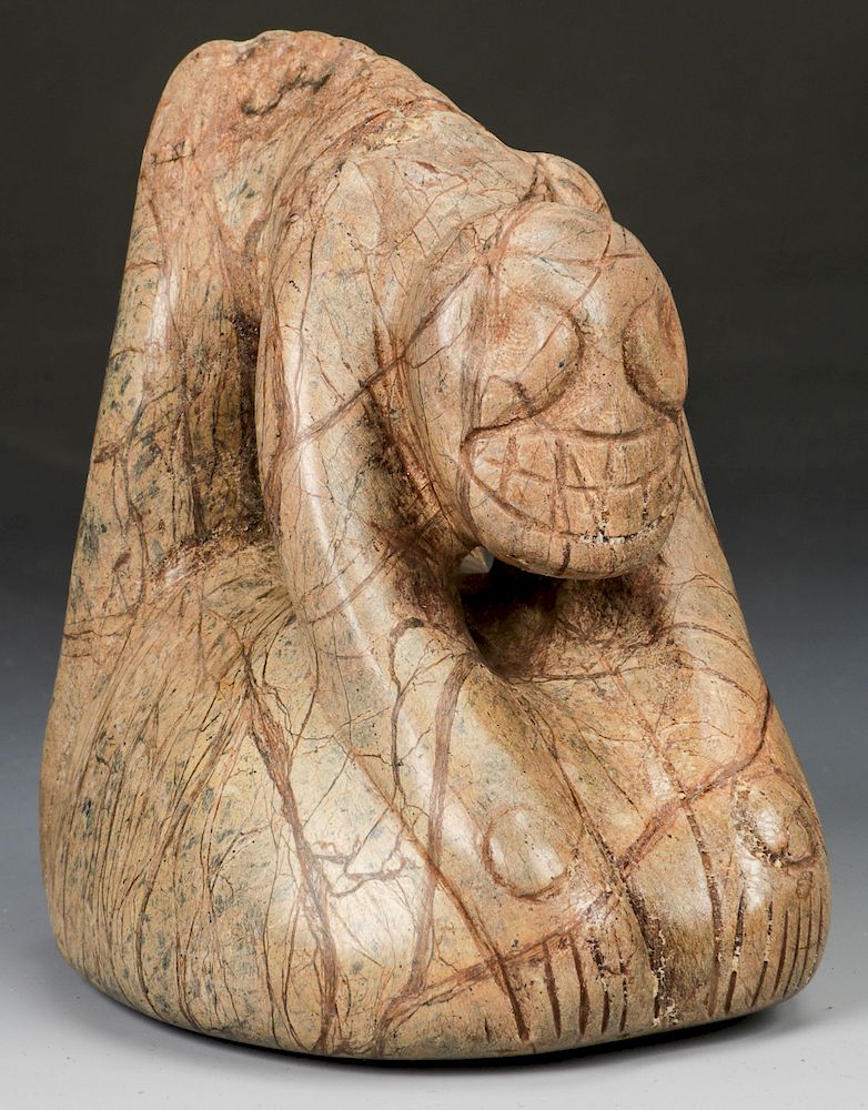 Appraisal: Taino Animate Anthropic Stone Figure - CE Taino Animate Anthropic