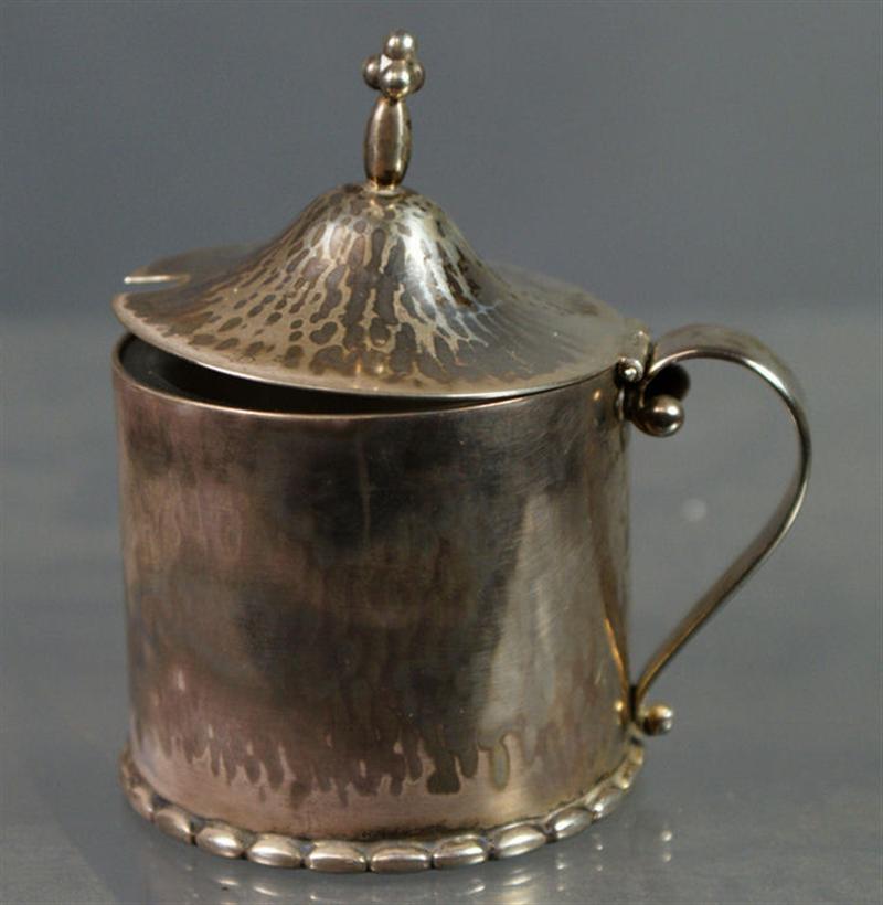 Appraisal: Georg Jensen sterling silver mustard pot with clear glass liner