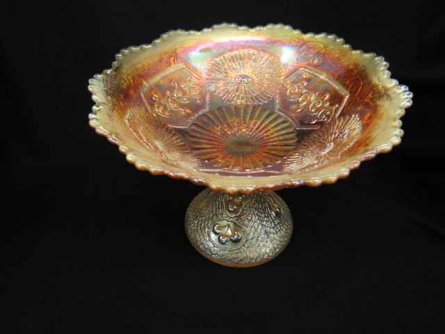 Appraisal: Carnival Glass Large Compote marigold tall diameter excellent