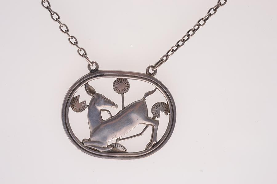 Appraisal: A GEORG JENSEN DEER NECKLACE DESIGNED BY ARNO MALINOWSKI A