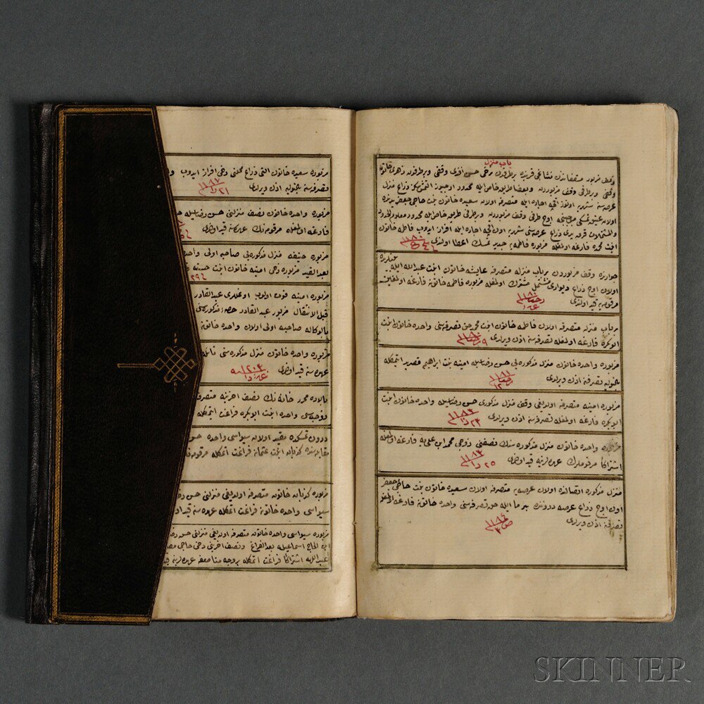 Appraisal: Manuscript on Paper Ottoman Turkish Istanbul Record of a Waqf