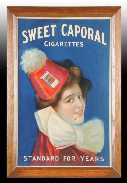 Appraisal: Sweet Caporal Cigarettes Poster Description Framed under glass possibly the