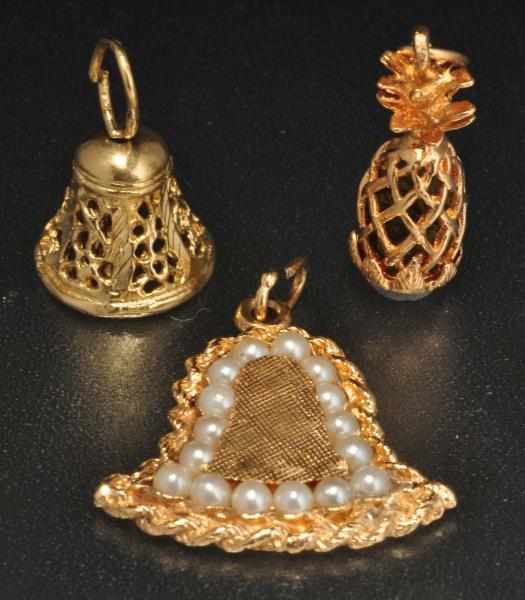 Appraisal: Lot of K Y Gold Charms Description Includes two bells