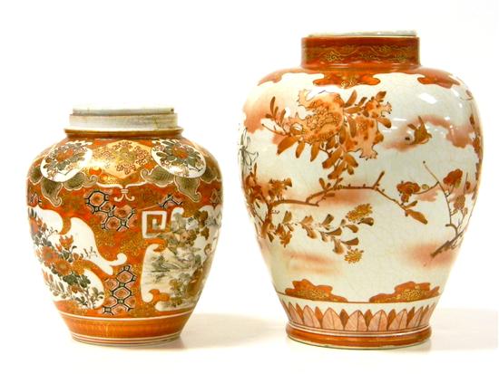 Appraisal: Two Japanese Kutani jars th th C both of ovoid