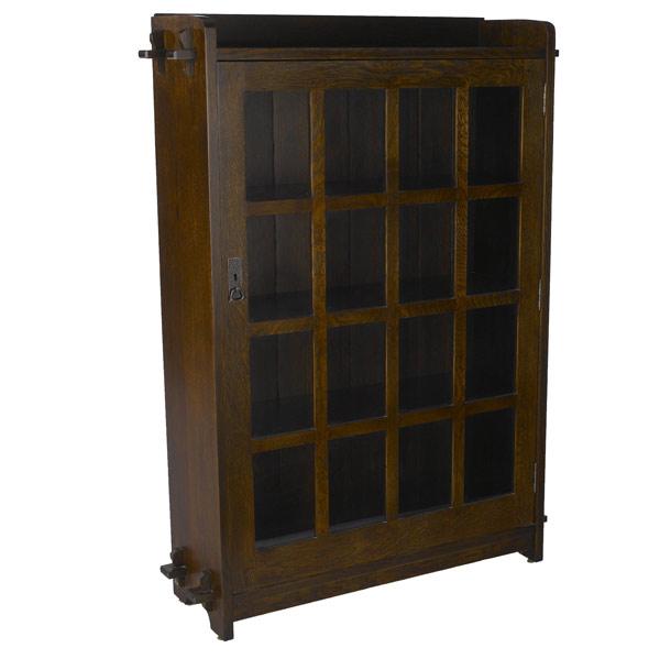 Appraisal: STICKLEY E J AUDI Reproduction single door bookcase with center