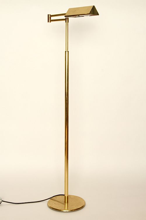 Appraisal: BRASS FLOOR LAMP CEDRIC HARTMAN ATTR A brass floor lamp