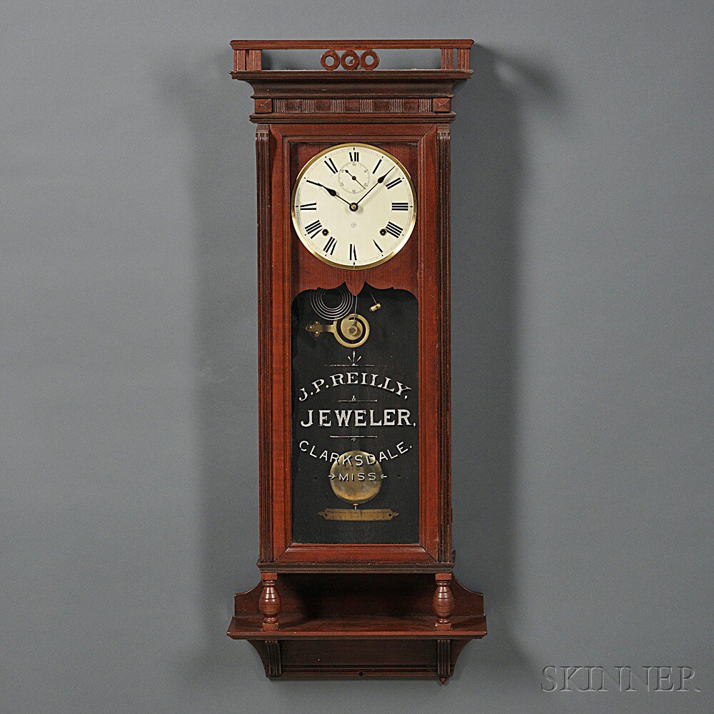 Appraisal: Seth Thomas Suez Wall Clock Thomaston Connecticut c cherry case