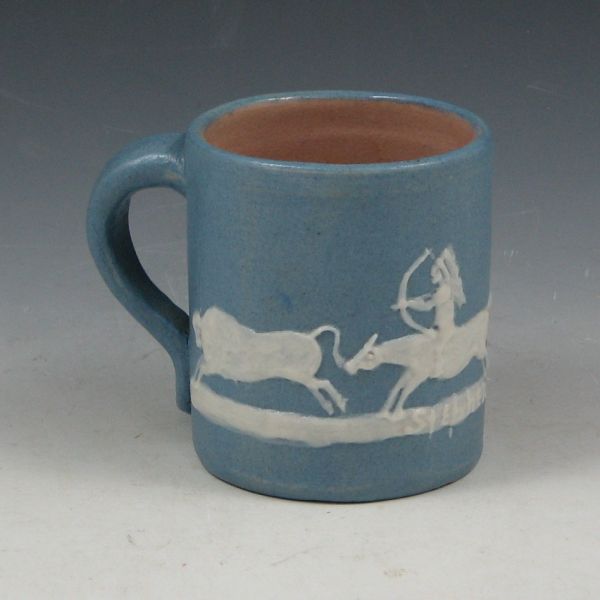 Appraisal: Pisgah Forest North Carolina cup with slip-decorated scene of a