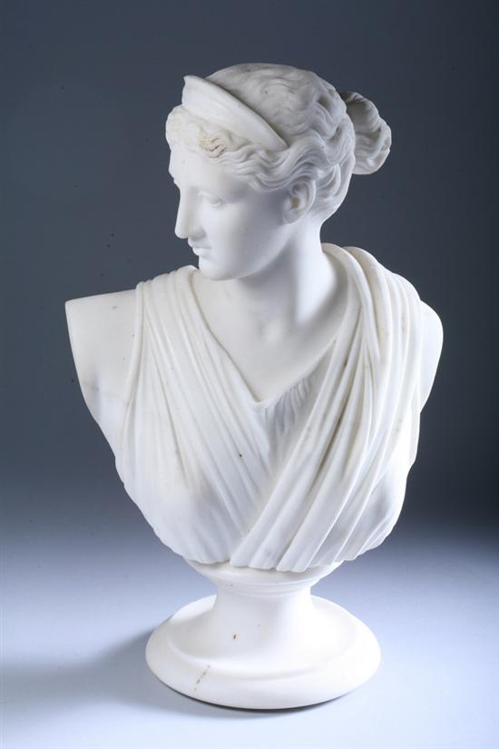 Appraisal: ITALIAN CARVED MARBLE BUST OF A CLASSICAL BEAUTY th century