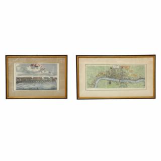 Appraisal: Pair of th to include a map of London and