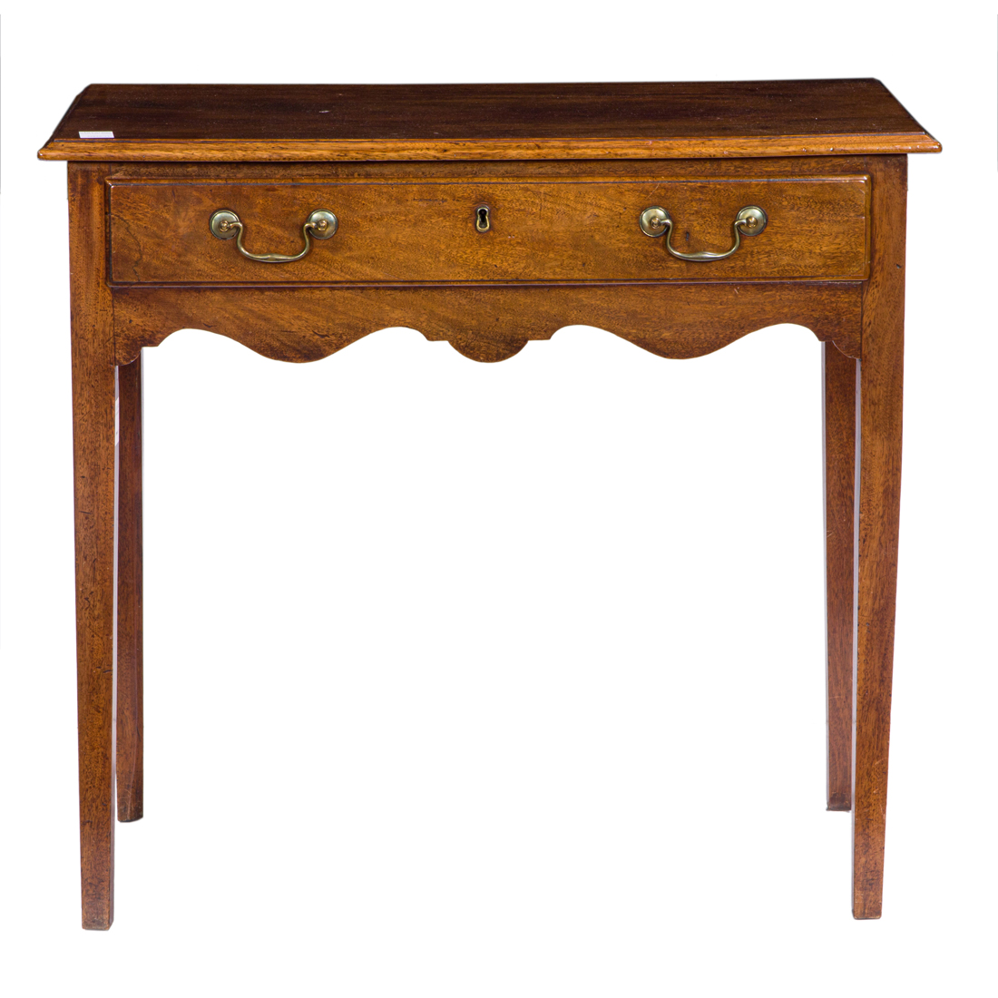 Appraisal: A CHIPPENDALE MAHOGANY SINGLE DRAWER WORK TABLE A Chippendale mahogany