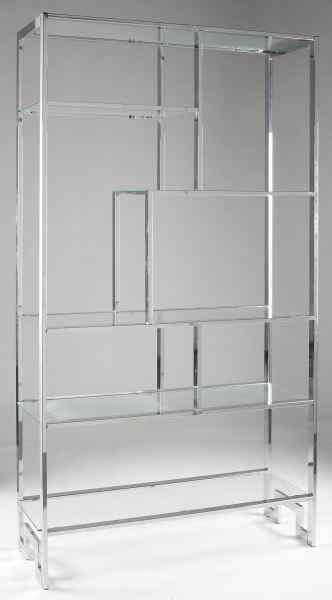 Appraisal: Milo Baughman Chrome Etagere Am - tubular chrome plated steel