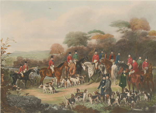 Appraisal: The Bury Hunt lithograph originally painted by C Agar and