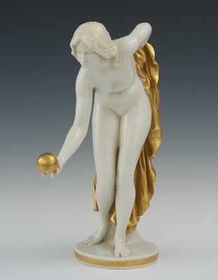 Appraisal: Scheibe-Alsbach Porcelain Manufactory Thurinigia Germany Woman playing with a Ball