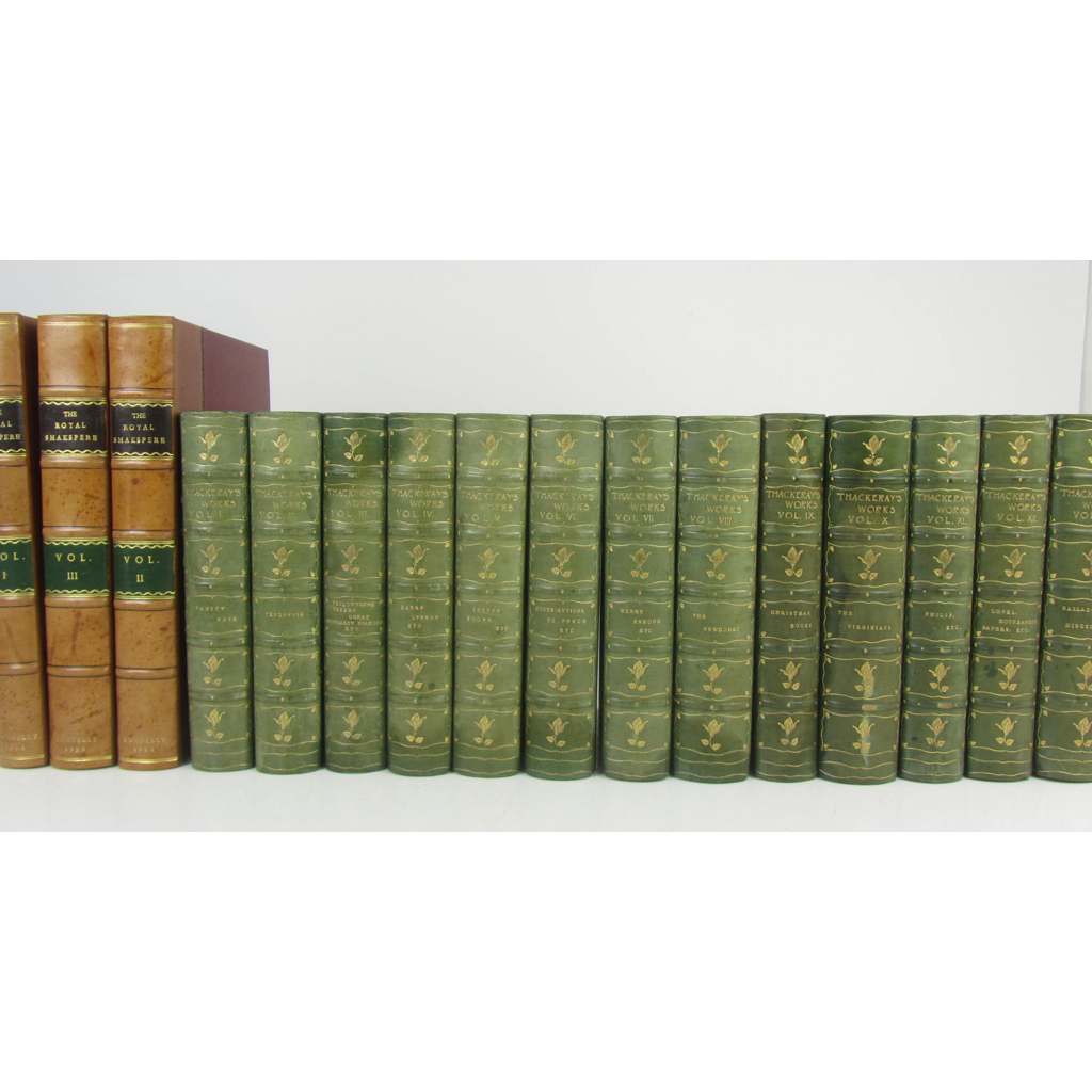 Appraisal: Bindings - Thackeray and Shakespeare Thackeray W M The Works