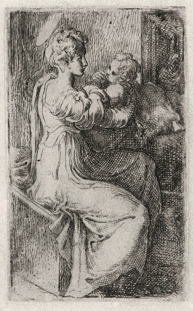 Appraisal: PARMIGIANINO GIROLAMO FRANCESCO MARIA MAZZOLA Madonna and Child Etching circa