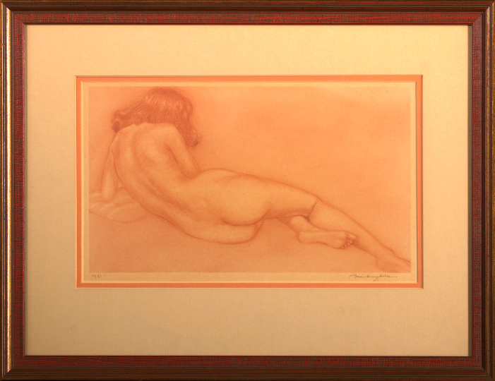 Appraisal: Morris Henry Hobbs American New Orleans - Reclining Nude lithograph