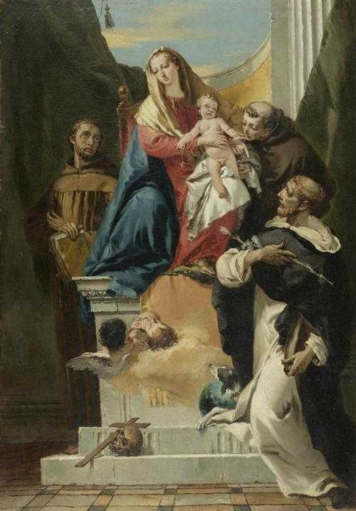 Appraisal: TIEPOLO GIOVANNI BATTISTA Venice - Madrid and workshop Madonna and