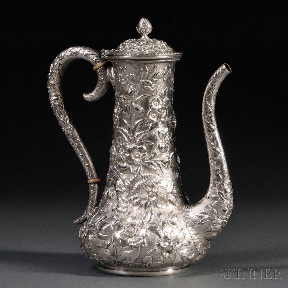 Appraisal: Kirk Son Sterling Silver Coffeepot Baltimore Maryland - the tall