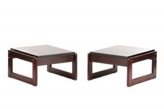 Appraisal: Pair Percival Lafer Rosewood Side Tables Percival Lafer Brazilian mid