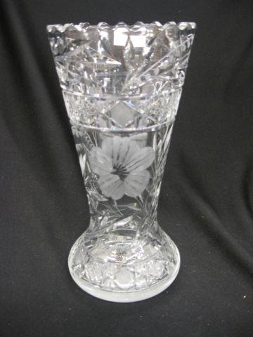 Appraisal: Cut Glass Vase floral cane