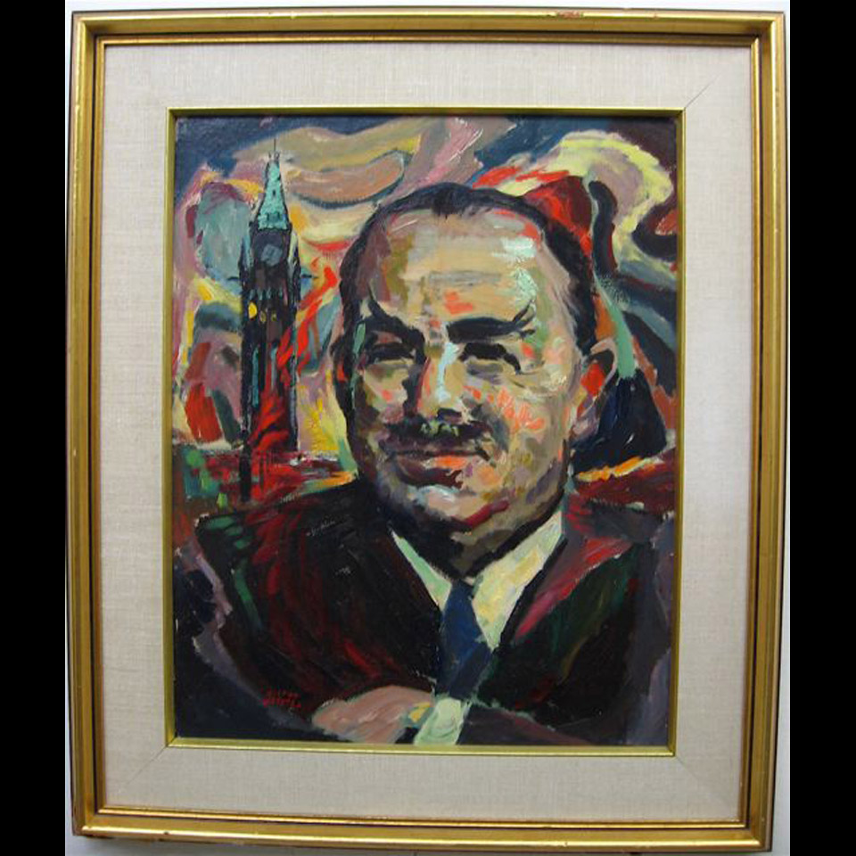 Appraisal: PORTRAIT OF JOHN P ROBARTS HILTON MACDONALD HASSELL - CANADIAN