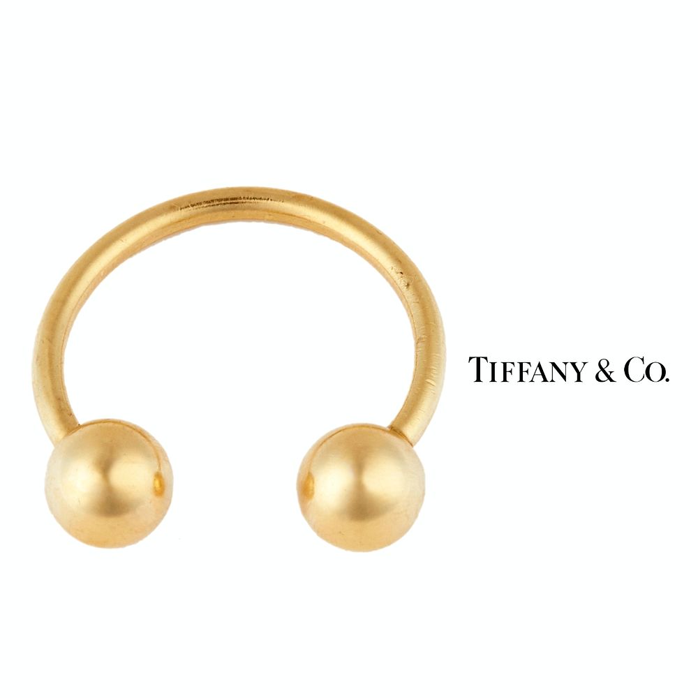 Appraisal: Tiffany K Gold Key Ring Tiffany K gold key ring