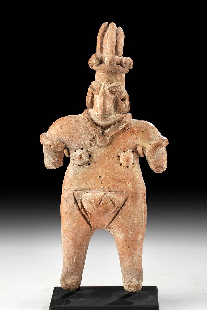 Appraisal: Jalisco Pottery Sheep Face Female Figure Pre-Columbian West Mexico Jalisco