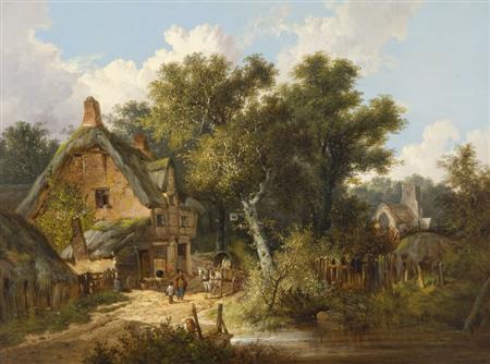 Appraisal: JOHN BERNEY LADBROOKE - OUTSIDE THE RED LION Signed with