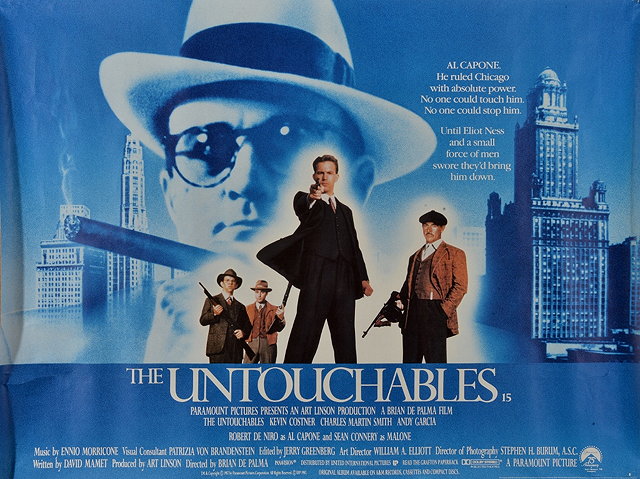 Appraisal: THE UNTOUCHABLES Paramount crime starring Kevin Costner British quad x