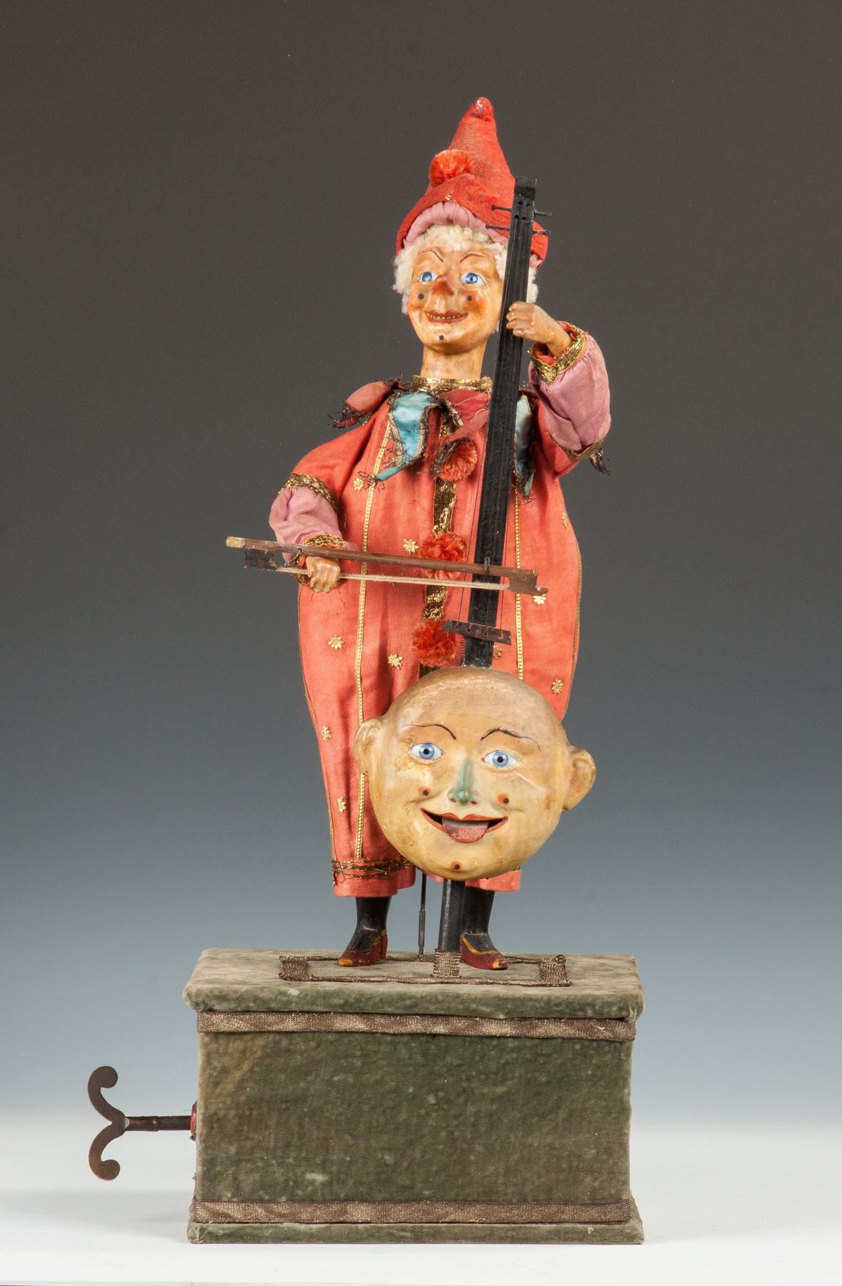 Appraisal: Musical One Man Band Automaton C Paper mache with blown